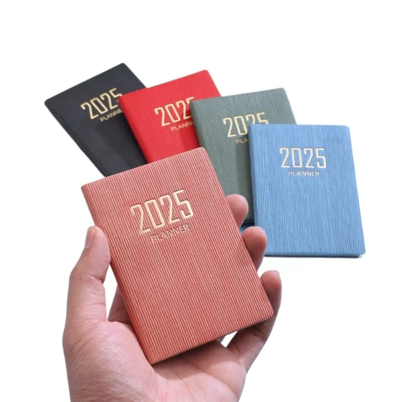 2025 A7 Agenda Book Mini Portable Diary Weekly Planner Notebooks To Do List English Notepad With Calendar School Office Supplies