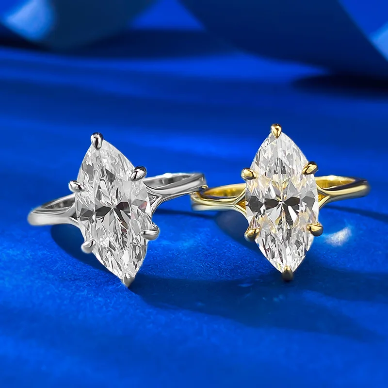 

Sparkling 3ct Olive Moissanite Women Ring GRA Certificate 100% Passed Diamond Test S925 Silver Jewelry Wedding Ring Gift