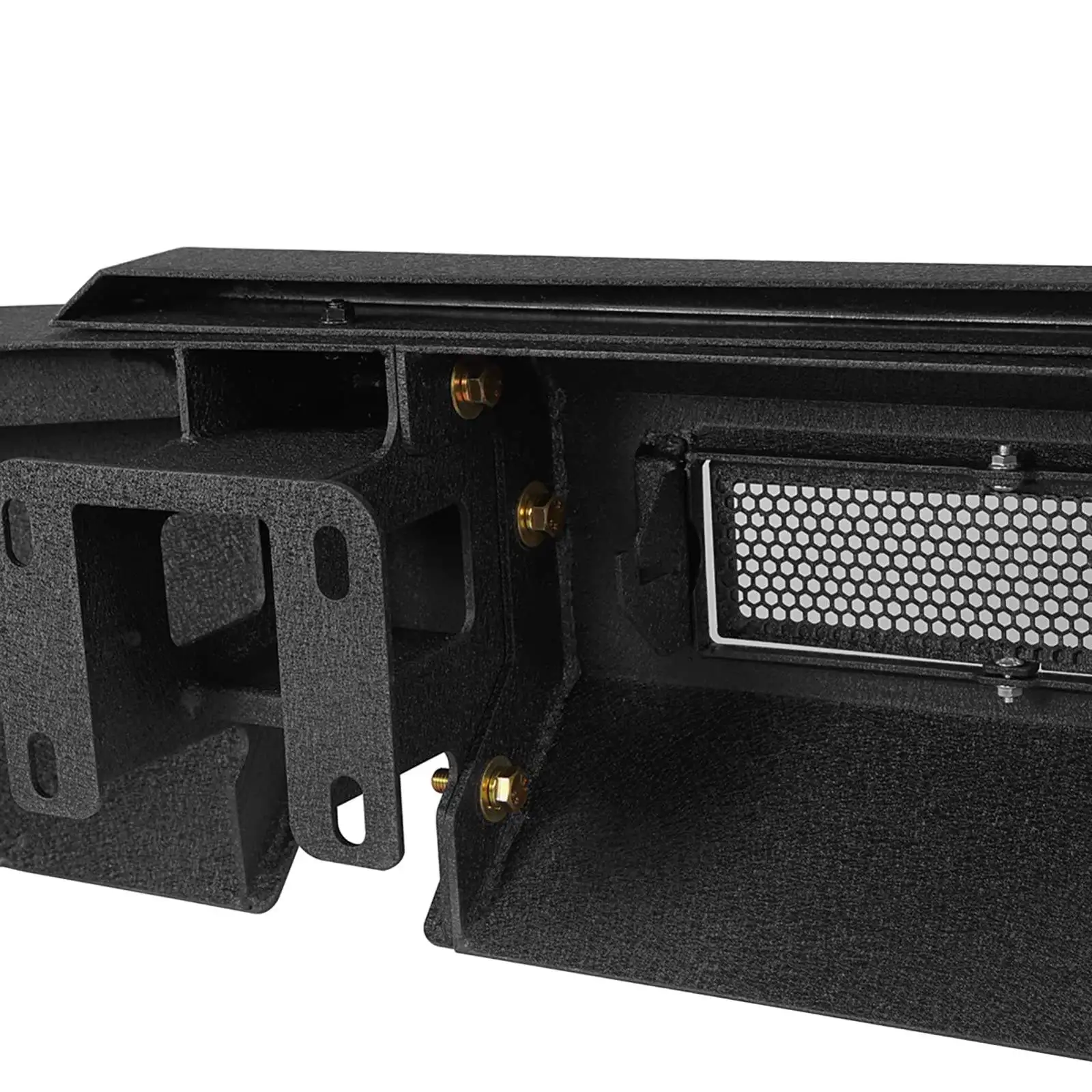 2020-2023 for GMC Sierra 2500HD & 3500 Steel Front Bumper with LED Lights License Plate Bracket Textured Black Car Light