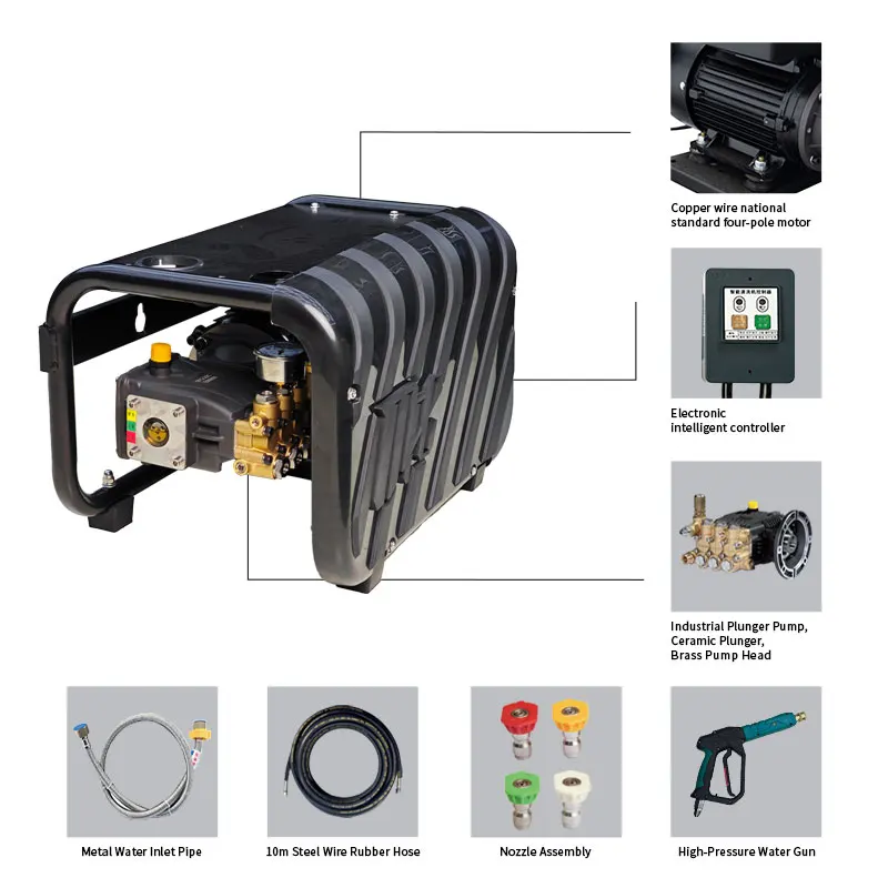 High Powered Wall Mounted Aluminium Electric Copper Motor Car Wash Machine for Effective Car Cleaning