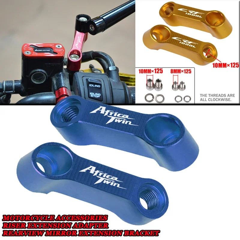 Rearview Mirror Extender, Riser Extension Adapter,Motorcycle Accessories For HONDA Africa Twin CRF1100L 1100L ZR750 ZR