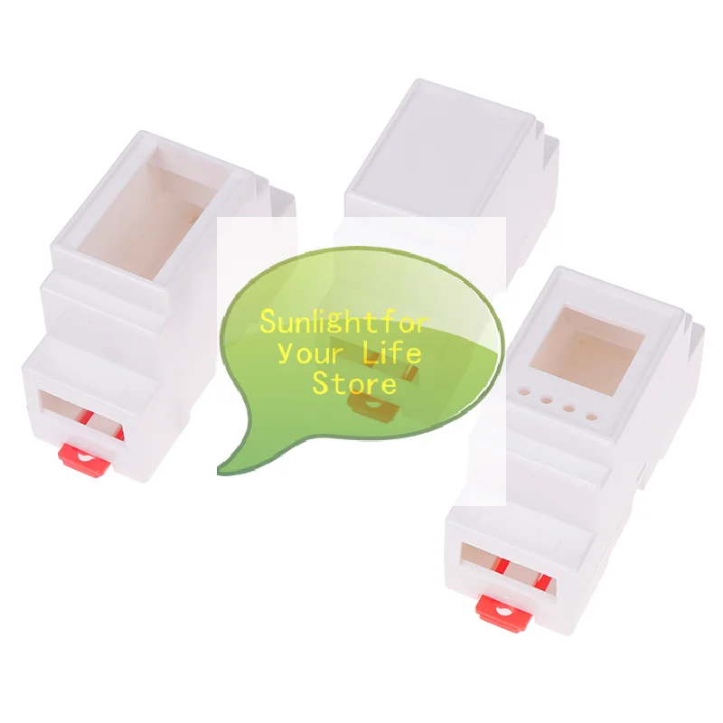 HOT!Single DIN Rail Electronics Project Case; 35-Rail Mounting PLC Junction Box; Comes in 4 Colors; Size: 88x37x59mm