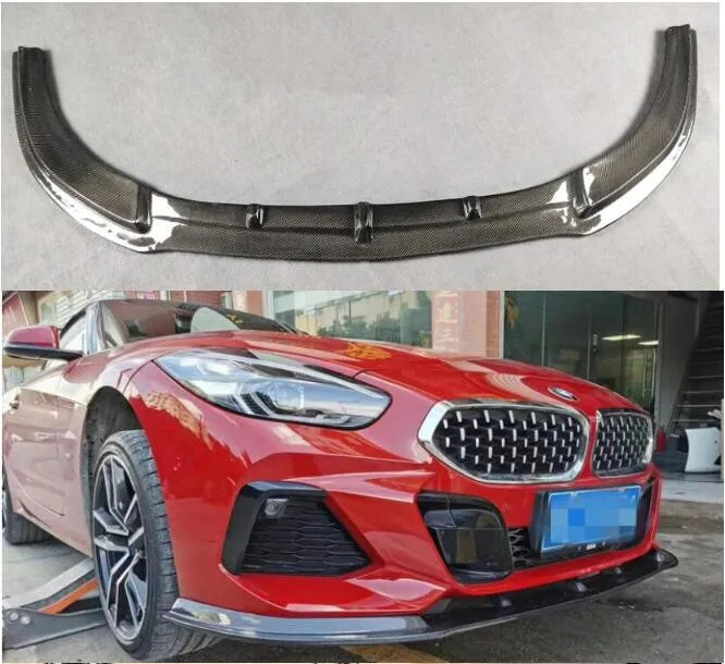 Real Forged Carbon Fiber Front Bumper Splitters Lip Spoiler For BMW Z4 G29 2019 2020 2021 2022 2023 2024 AC Style