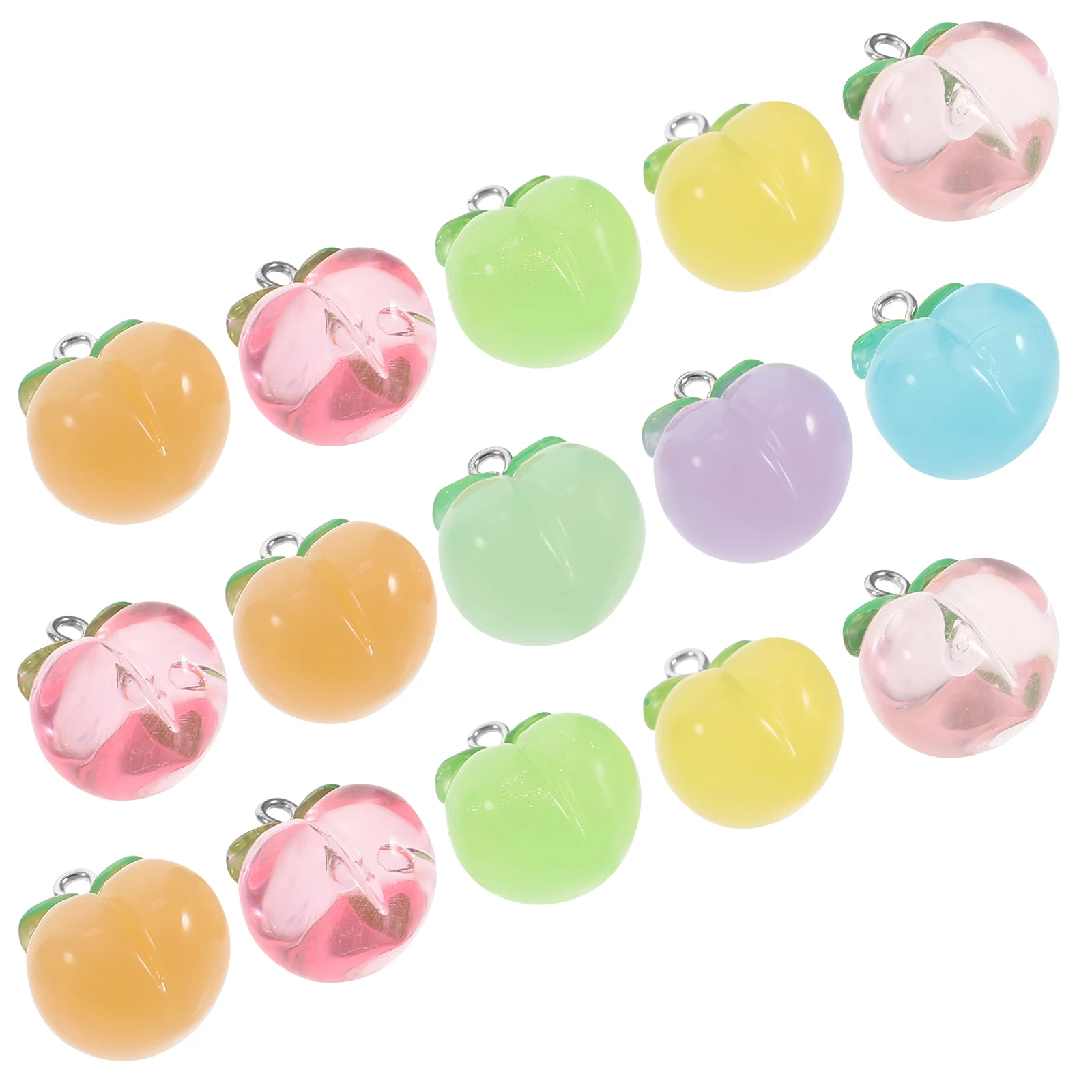 

20pcs Color Fruit Pendant Charm Resin Jewelry Accessories Earring Making Charms for Bracelets Earrings DIY Projects Gifts