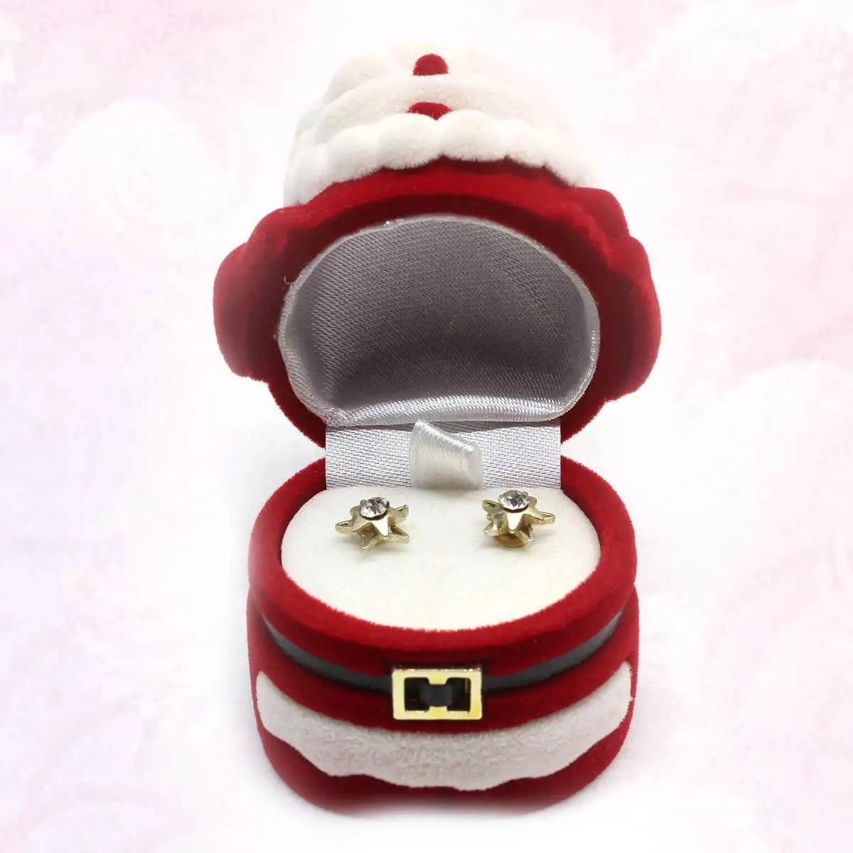 

Santa Claus Jewelry Box Durable Christmas Ornament Storage Case for Earrings Rings Necklaces Pendants Brooches Hair Clips