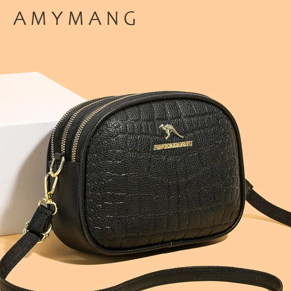 

Женские сумки через плечо из высококачественной искусственной кожи под крокодила с 3-мя отделениями на молнии, легкие люксовые сумки-кроссбоди для женщин