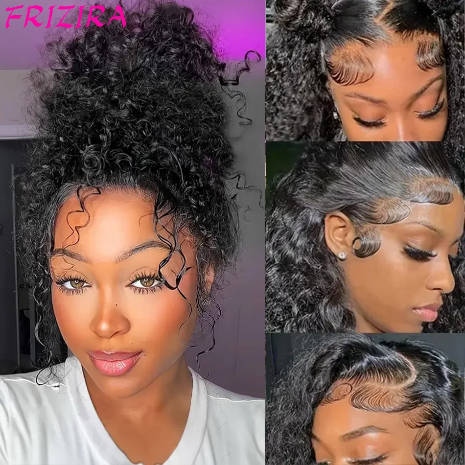 

Invisi Strap 360 Full HD Front Lace Human Hair Wig Deep Wave Lace Front Pre-Plucked 13x6 Deep Curly Wave Frontal Wig for Women