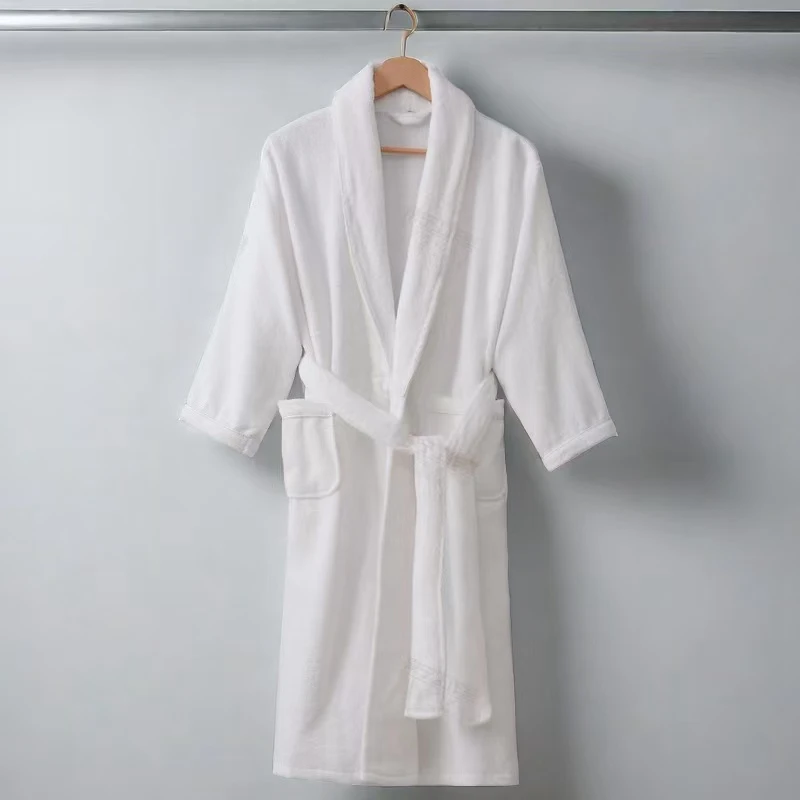 100% Cotton Toweling Robe Unisex Lovers Soft Bath Robe Men and Women Nightrobe Sleepwear Male Casual Home Bathrobe Water Uptake