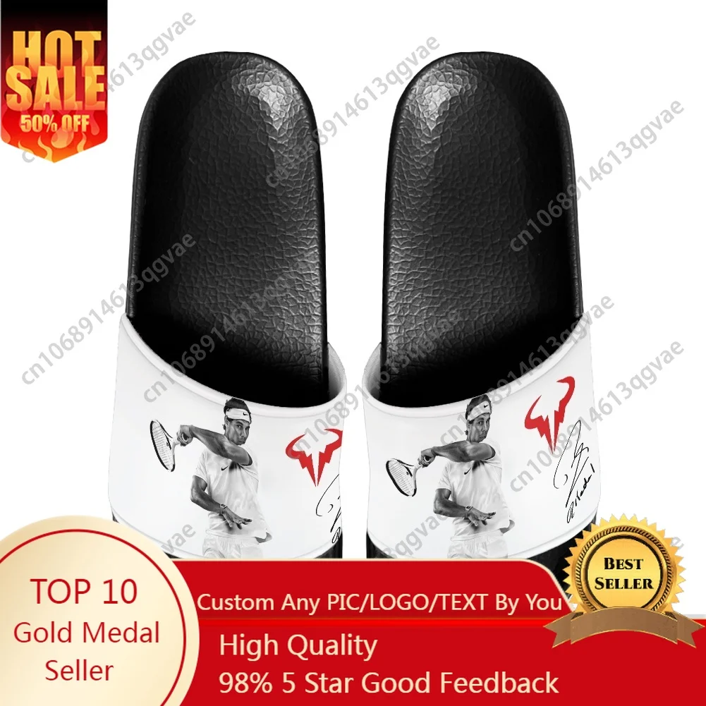 

Rafael Nadal Tennis Player Slippers Home Water Shoes Men Women Teenagers Beach Pool Sandals Custom Summer Slipper