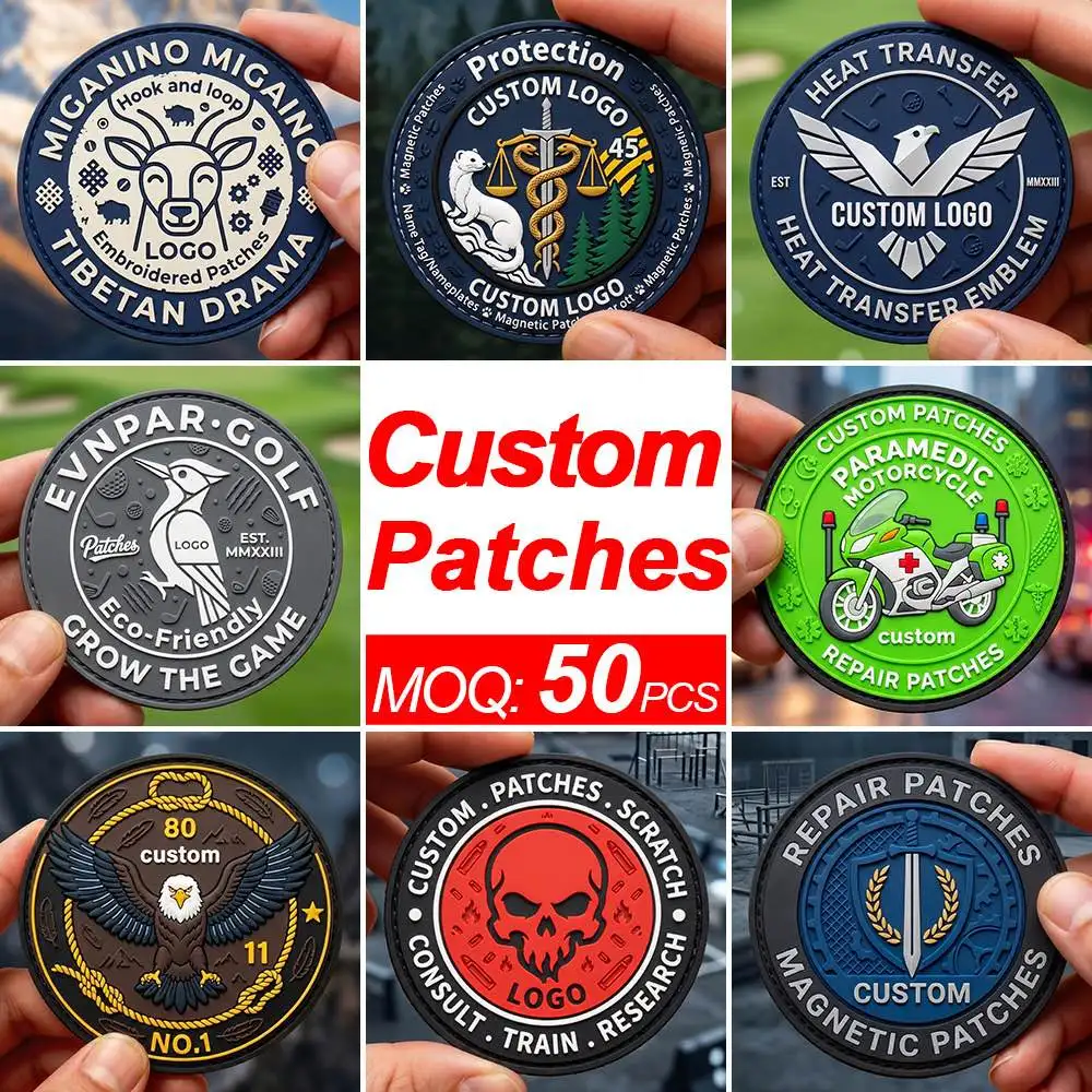 Custom Personalized Soft PVC 3D Rubber Patch Colorful No Minimum Logo Patch for Clothing Customization view 3