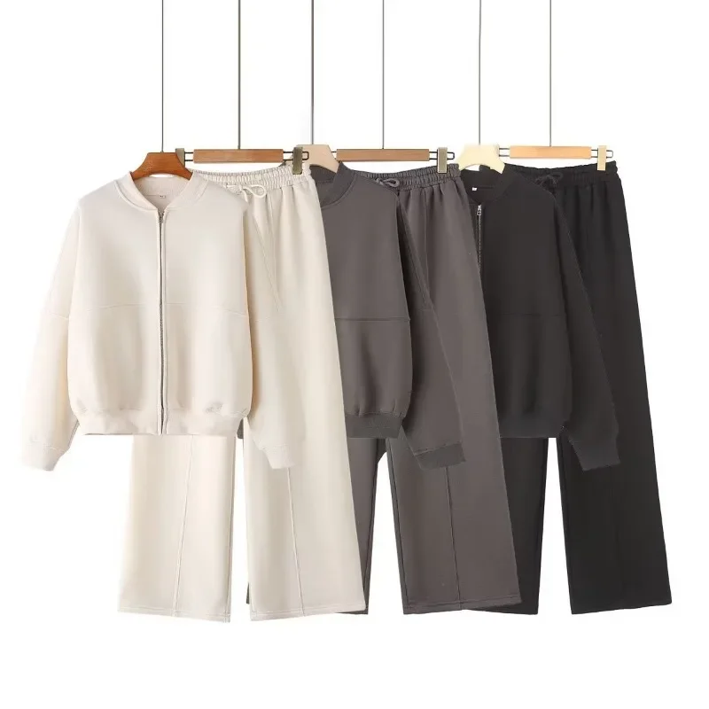 

Korean Zipper Cardigan Sets Woman Tracksuit Suits Fall Outfits Women Sets Baggy Pants Long Sleeve Sportswear Y2k Clothing