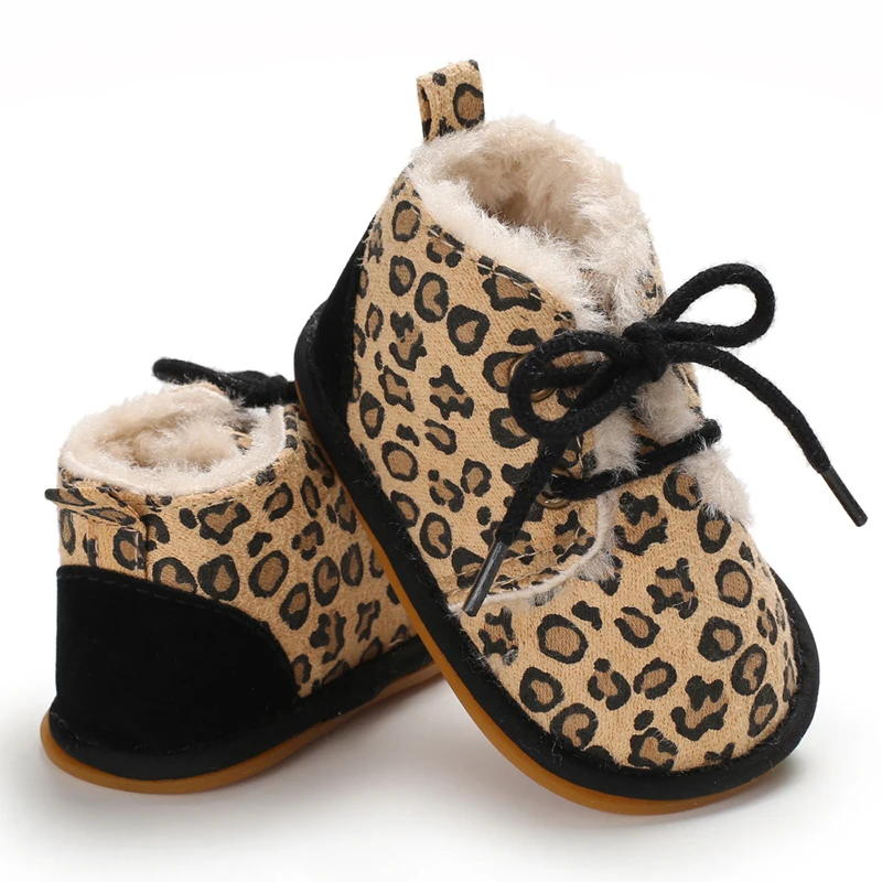 Leopard Theme Baby Shoes Boy Newborn Infant Toddler Casual Cotton Sole Anti-slip Breathable First Walkers Crawl Moccasins Shoes