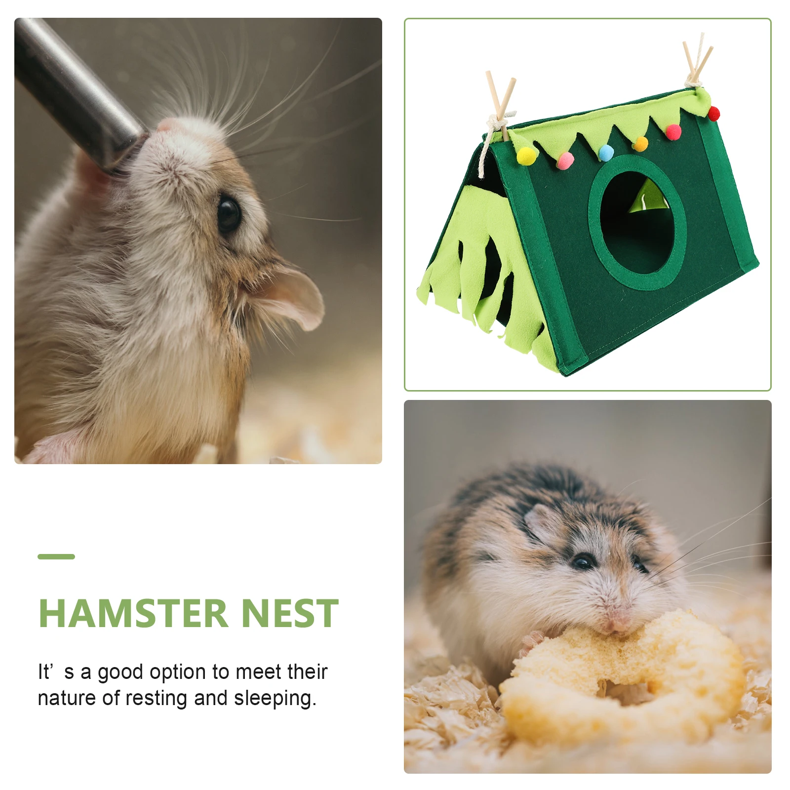 

Pet Rabbit Nest Hamster Hideout Small Animal Sleeping Tent Warm Bed For Kitten Guinea Pig Squirrel Winter Pet Bed