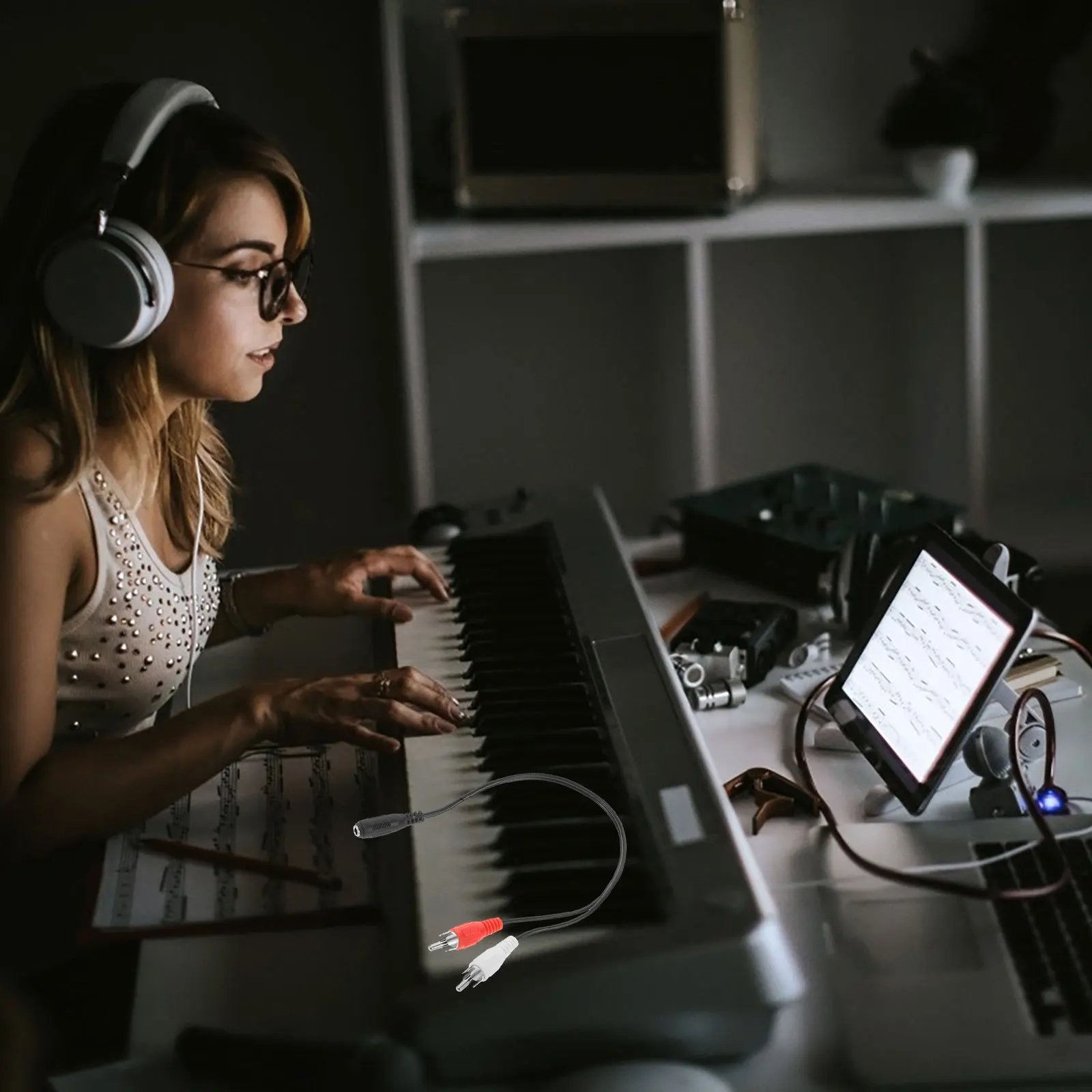 

3Pcs 3.5mm Female to Dual Male Stereo Audio Cable Y Splitter Adapter for Headphones Audio Connection Reliable Sound