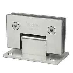 Stainless steel bathroom clip shower room glass door hinge frameless glass door clamp glass hinge 90 degree flat fixtures bath