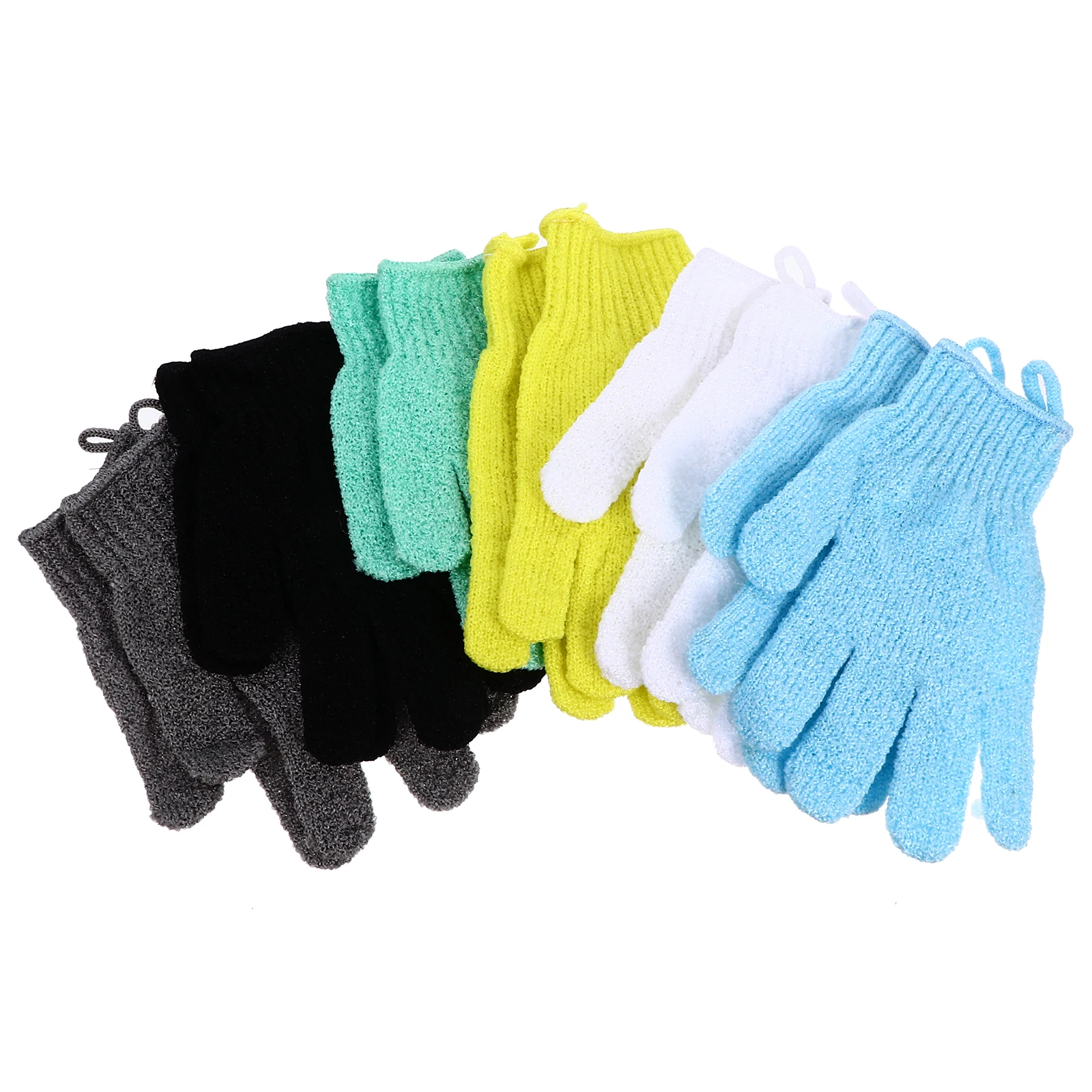 

12pcs Bath Gloves Shower Scrubber Massage Towel Exfoliating Body Cleanser Polyester Dust Remover Oil Wiper Dead Skin