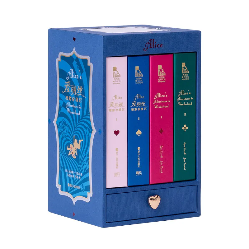 Alice's Adventures In Wonderland Bilingual Chinese English Box Set Classic Fantasy Story For Book Lovers And Collectors ****