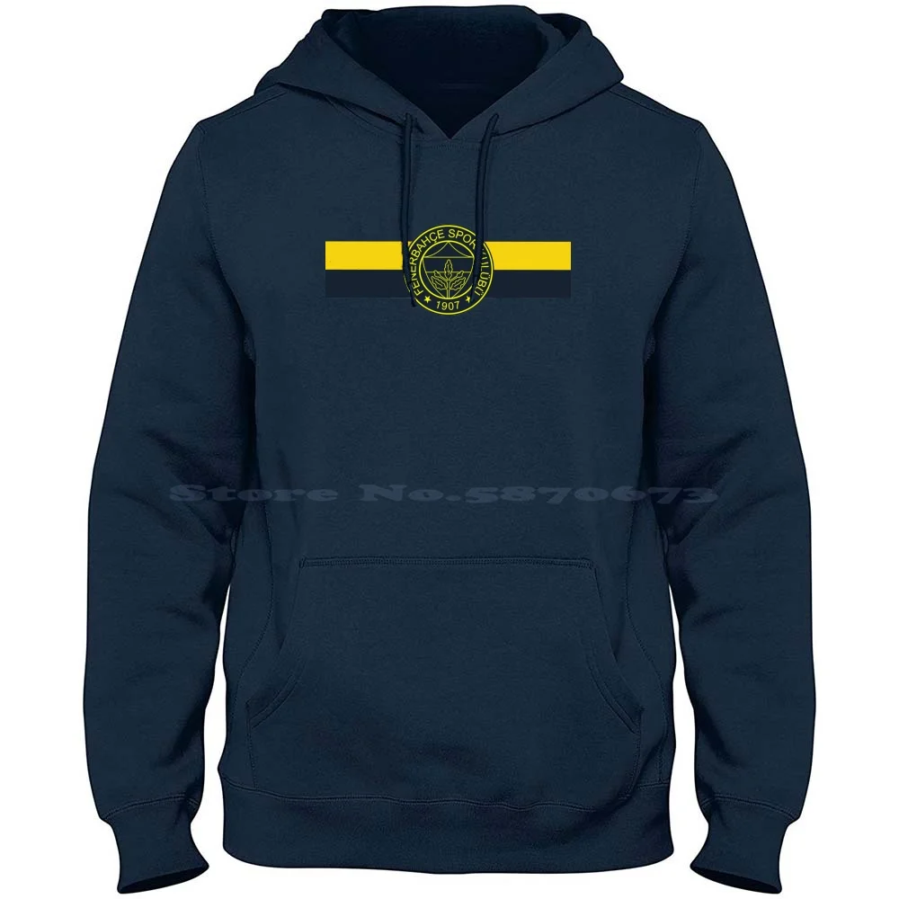 Fenerbahce Football Club Simple Logo Art 100% Cotton Hoodie Fenerbahce Kad ? Koy Fb