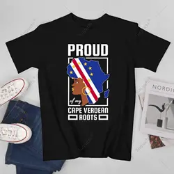 Unisex Men Proud Cape Verdean Roots Black History Month Cape Verde Tshirt Tees T Shirts Women Boys 100% Cotton T-Shirt