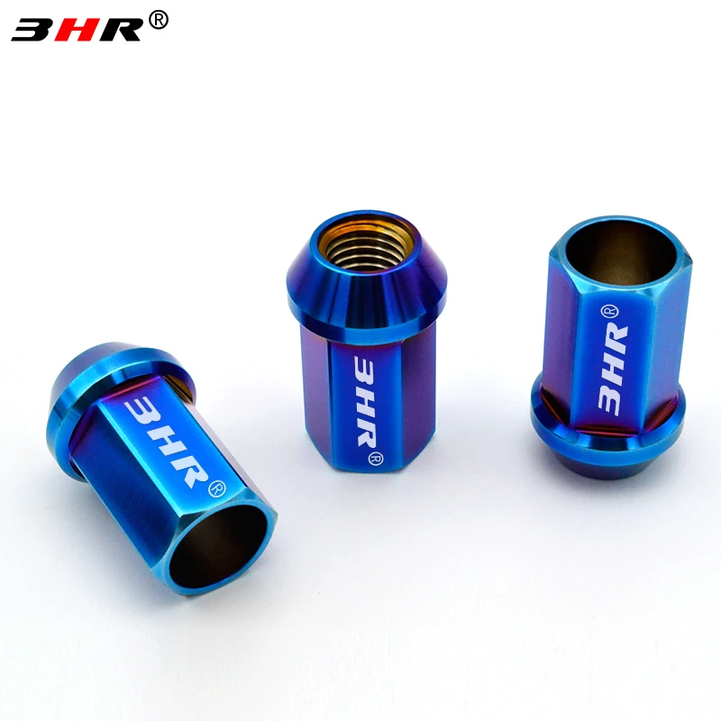 HRMin Gr5 titanium wheel lug nut M14x1.5x35mm lock nut open end for for Lexus,Jeep,Land rover,Tesla, Cherokee,Jaguar,Ford,buick