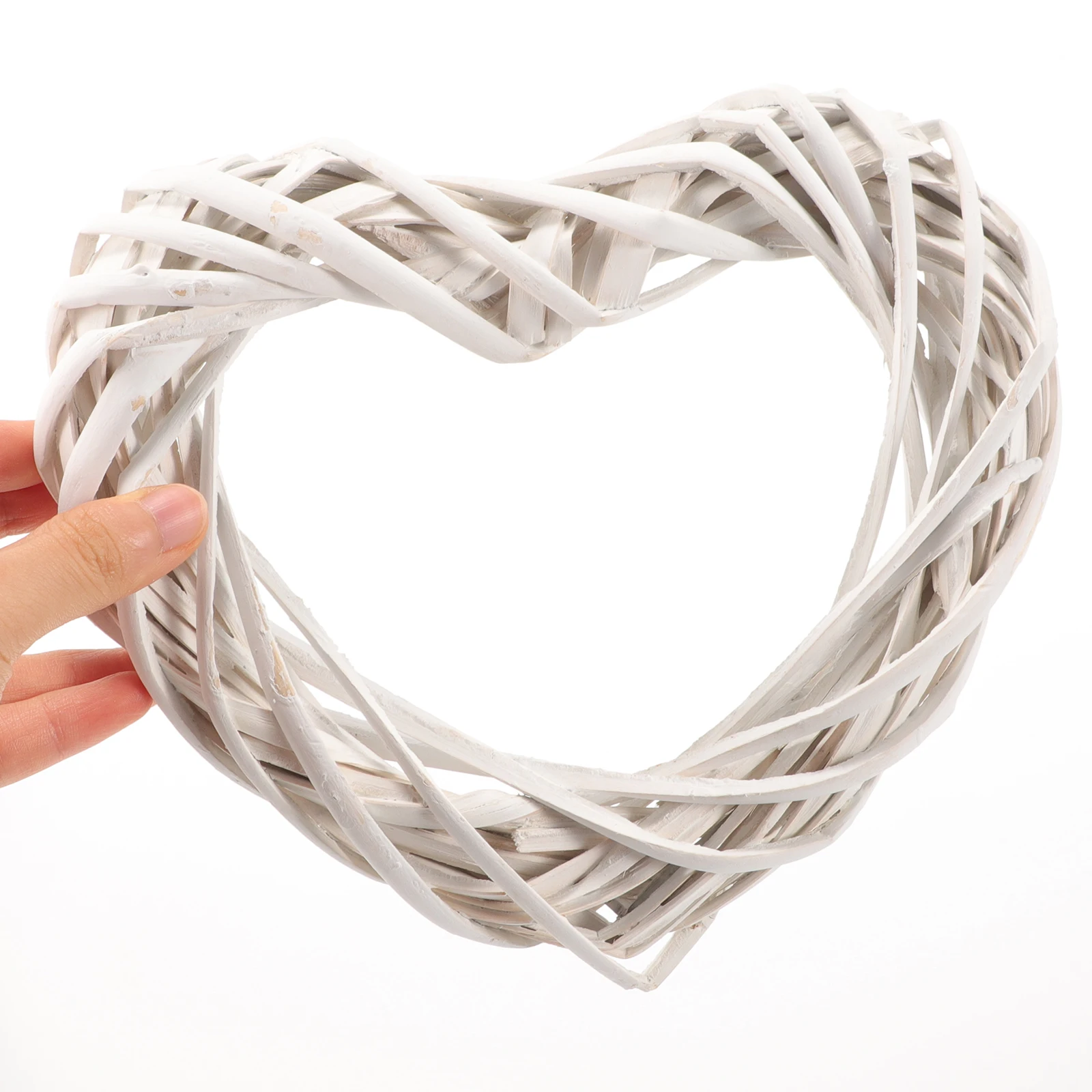 

Heart Shaped Rattan Wreath 30cm White DIY Garland Materials Natural Vine Decor Supplies Christmas Valentine Home Decor