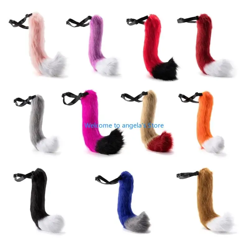 

X4YC реалистичный пояс с лисьим хвостом, реквизит для ролевых игр, практичное украшение из полиэстера, костюм для косплея, для