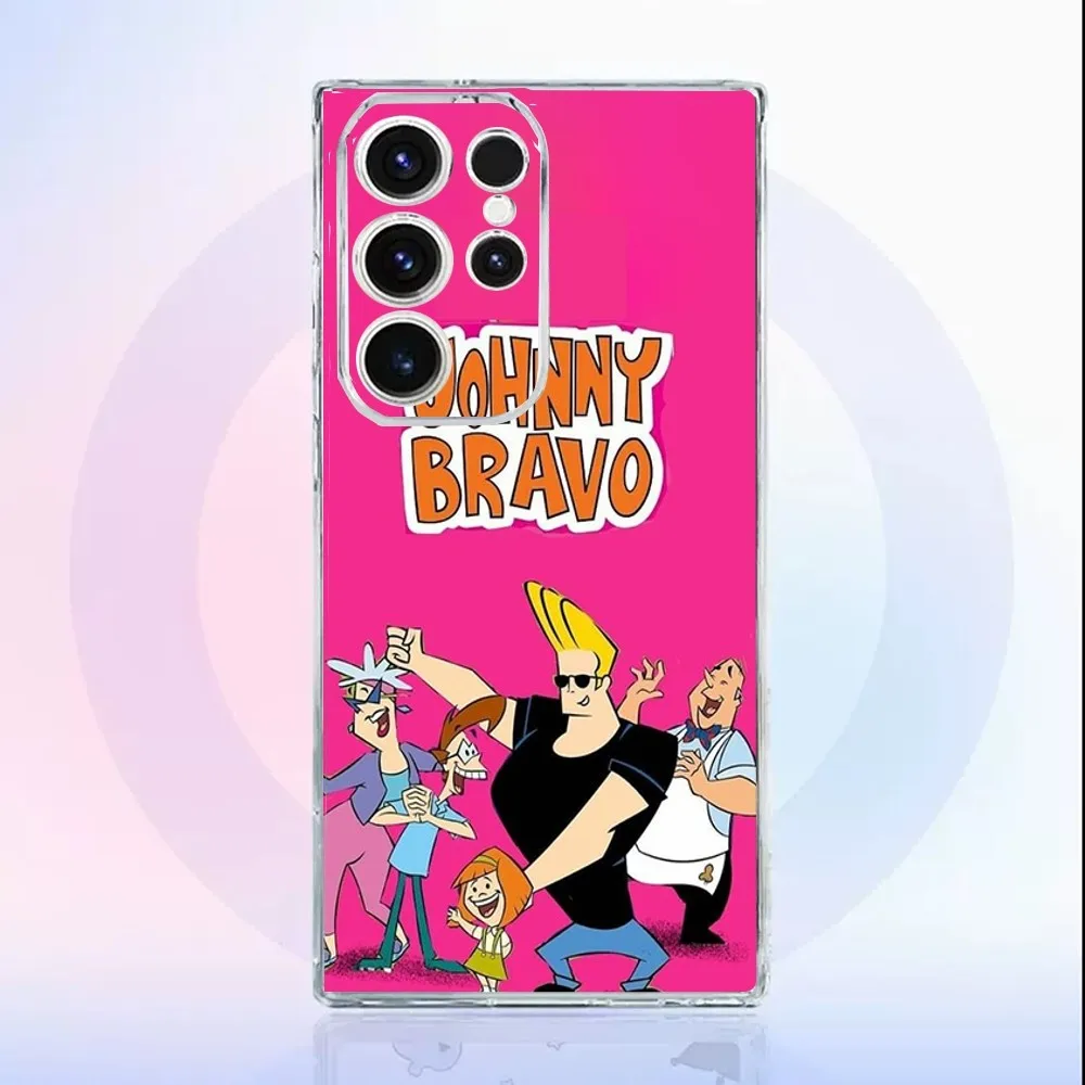 J-Johnny Bravo-S Phone Case For Samsung S24,22,20,21 FE Ultra S24,23,10,10E,S8,Plus Transparent Phone Shell