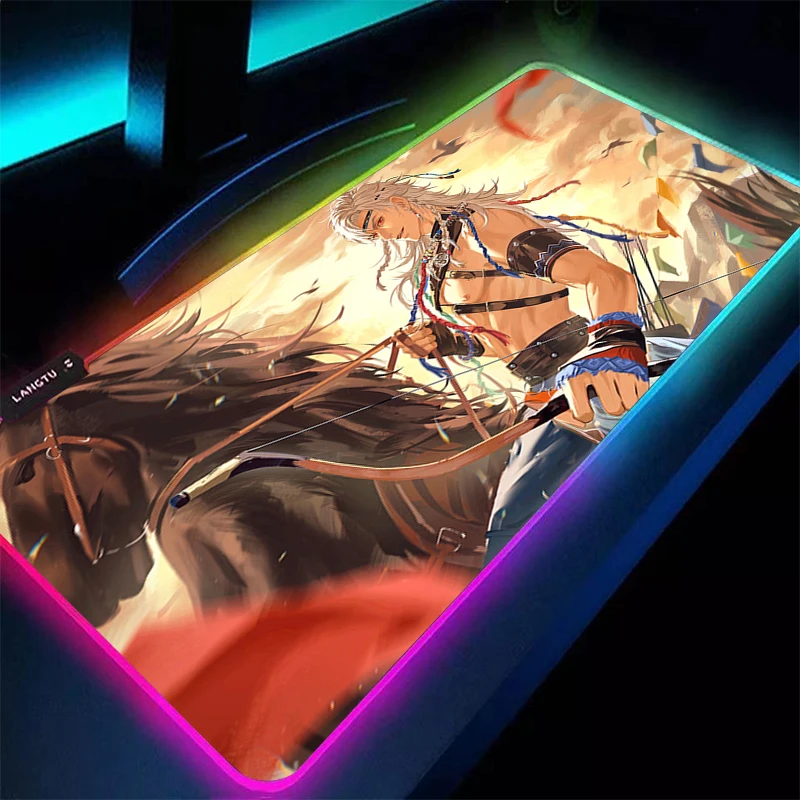 Mouse Pad Gaming Accessories LED PC Gamer RGB Computer Love And Deepspace Desktop Mat Laptop Varmilo Keyboard Pad Sylus Mousepad