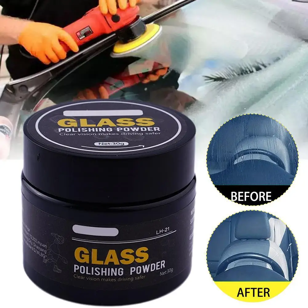 30g Car Glass Polishing Powder Multifunctional Scratch Cleaning Repair Powder Care Polishing Window Car O1U6