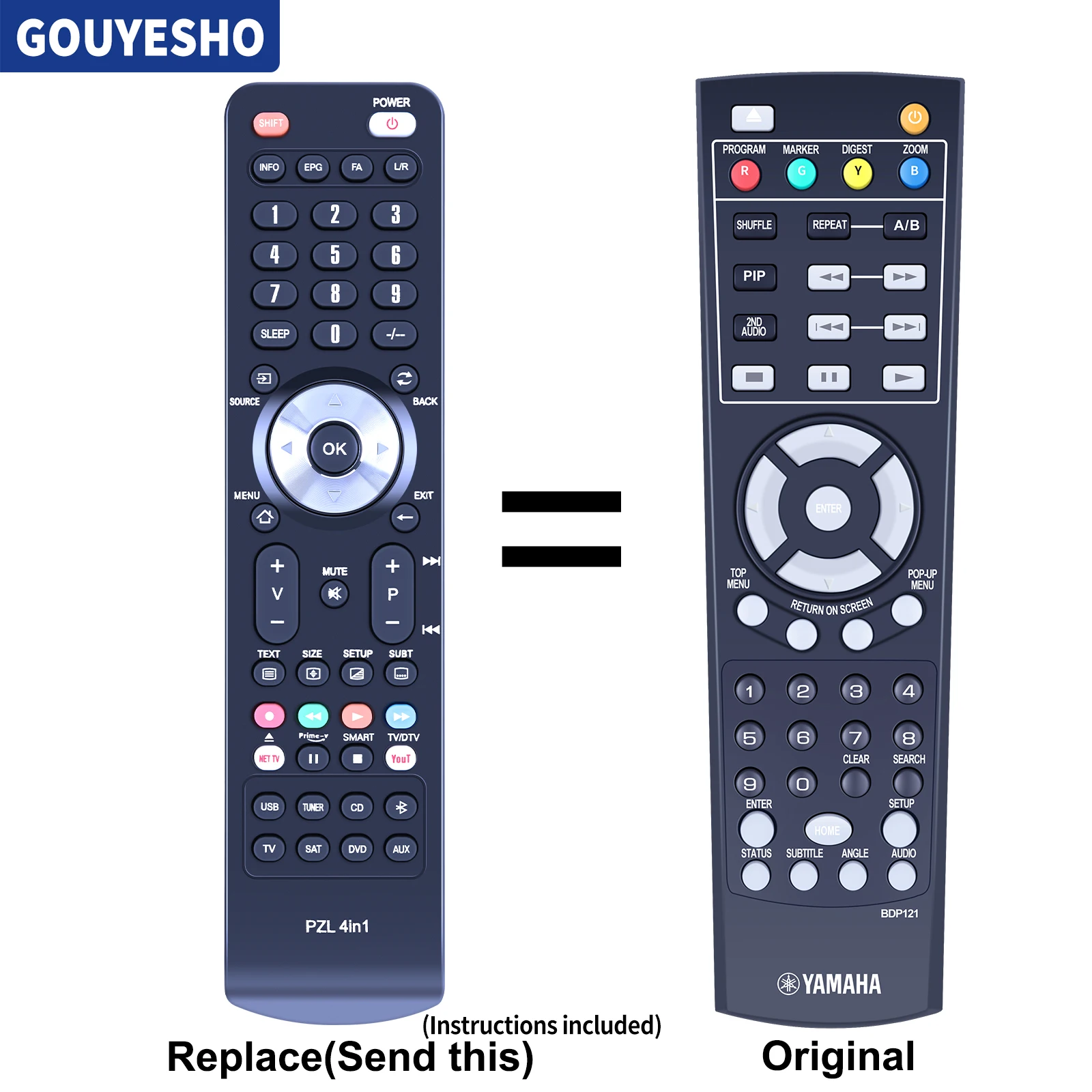 

Новый сменный пульт дистанционного управления BDP121 для плеера Yamaha BD-S473