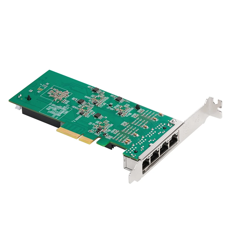 NEW PCI Express Network Card PCIe x4 to 4 Port RJ45 10/100/1000M/2.5G Gigabit Ethernet Card Lan Adapter 2.5G for Intel i225 Chip