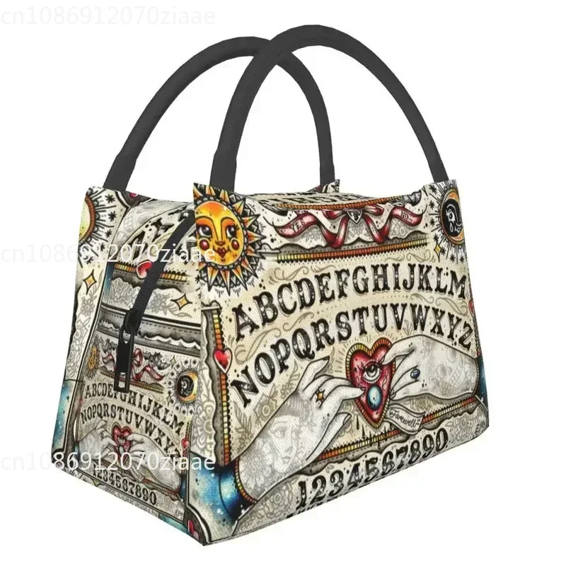 Ouija Board Witchcraft Insulated Lunch Bag for Women Waterproof Halloween Divination Cooler Thermal Lunch Box Work Picnic