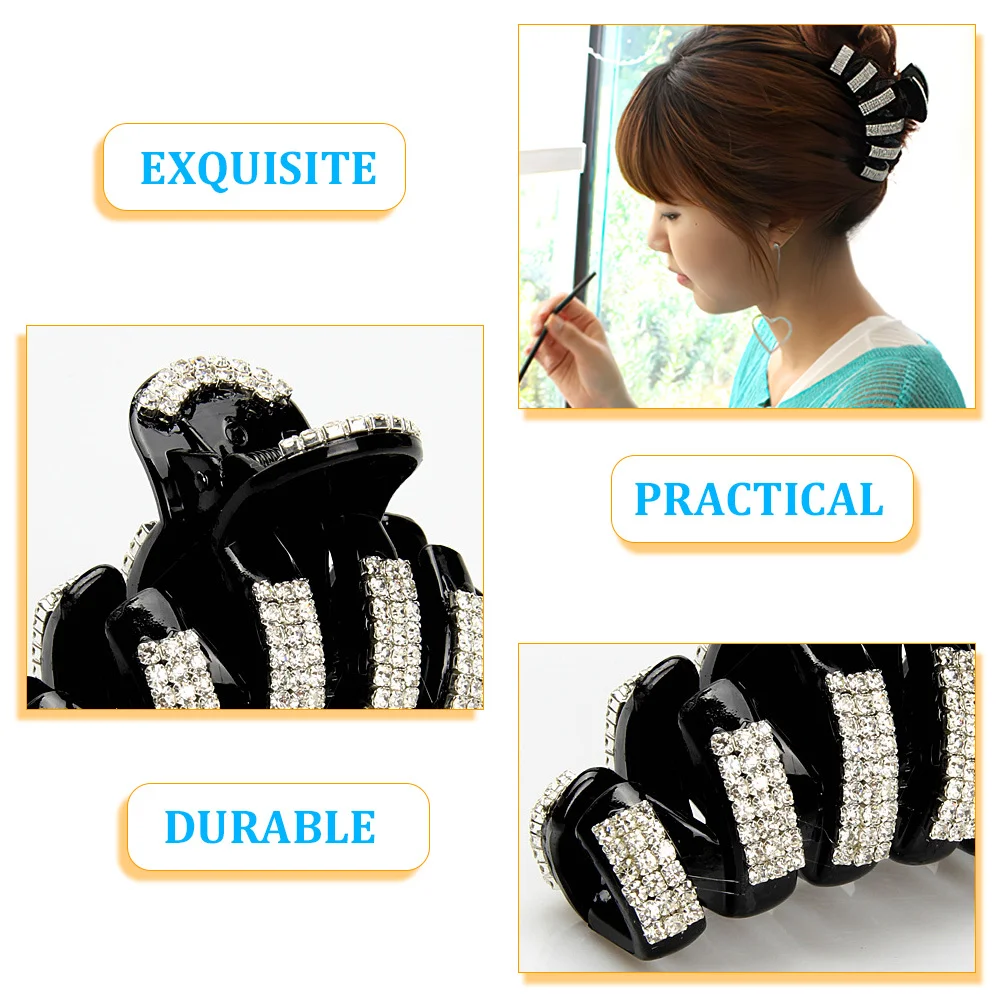 

Rhinestone Claw Clips Shiny Jaw Barrette Clamp For Women Girls Large Claw Clip For Thick Thin Hair Durable Decorative Hair