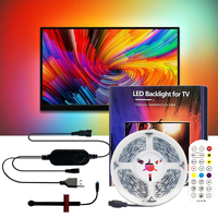 Led Ambilight Tv Backlight With Camera Smart Tv Screen Synchronized Led Tape For Television 3.8M 5M 5V Usb Rgbic Strip Ribbon