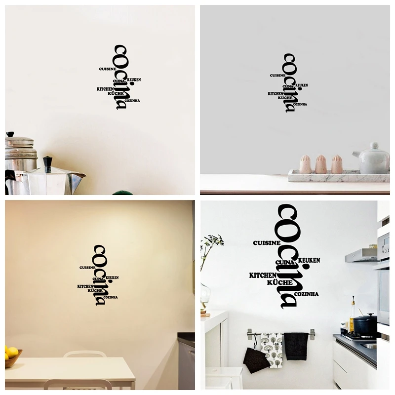 

1 pc good cocina cuisine Wall Sticker Pvc Wall Art Stickers Modern Fashion Wallsticker kitchen Waterproof Wall Art Decal