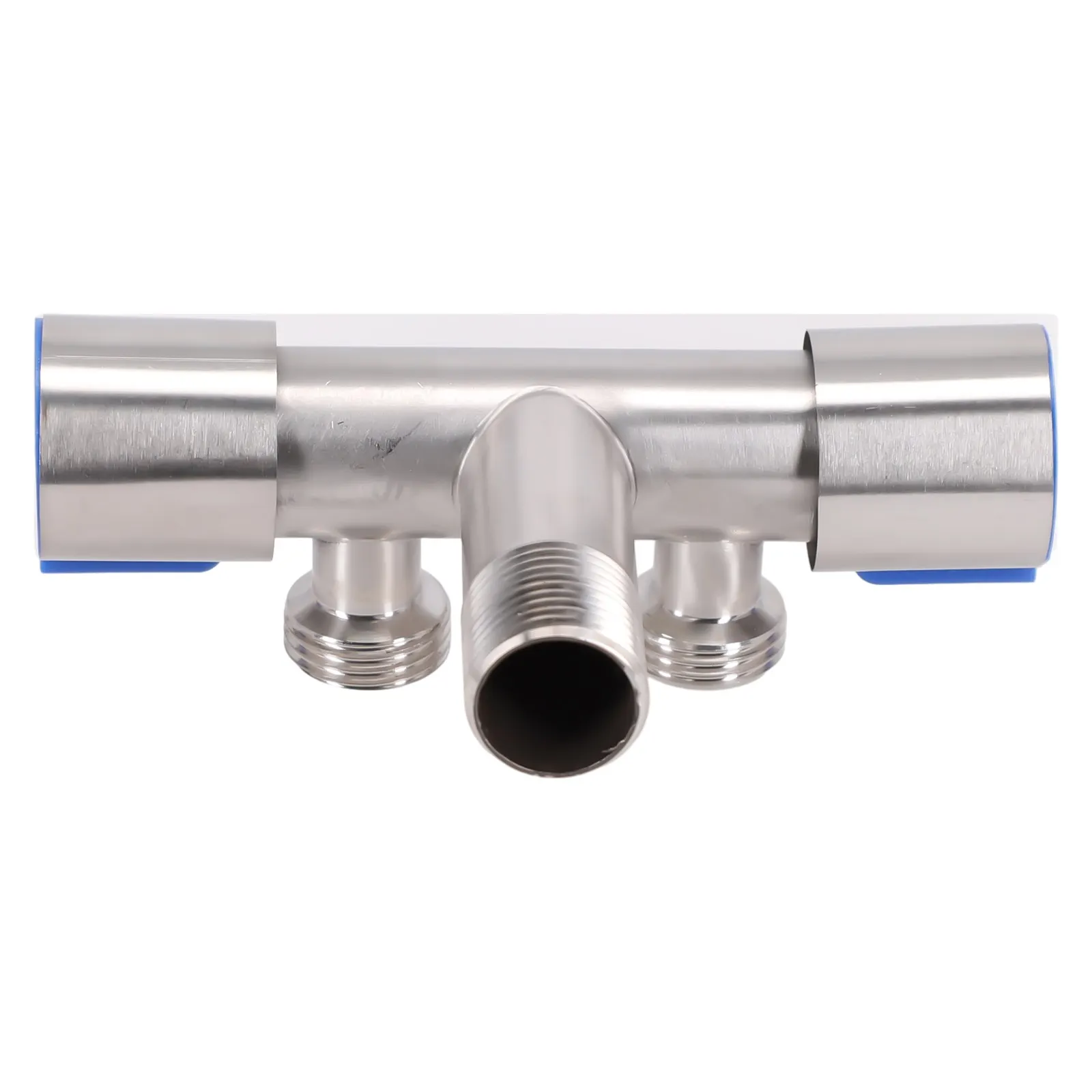 Double Handle Faucet Washing Machine Faucet Dual Control Modern Silver Stainless Steel Toilet Faucet Practical