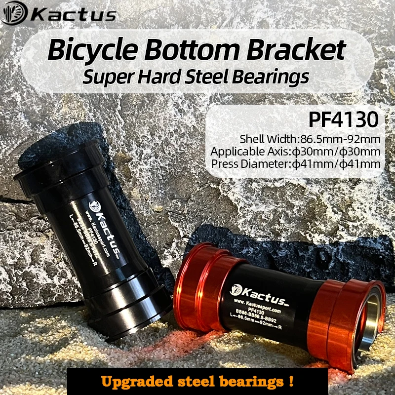 KACTUS BB86 BB92 30mm suport PF4130 ulepszone łożyska stalowe P4 AL7075 rowerowy wał środkowy MTB Road akcesoria rowerowe