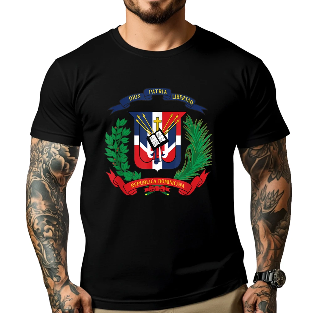 Coat Of Arms Republica Dominicana Bandera Dominican Flag Clothing Men Clothes Printing