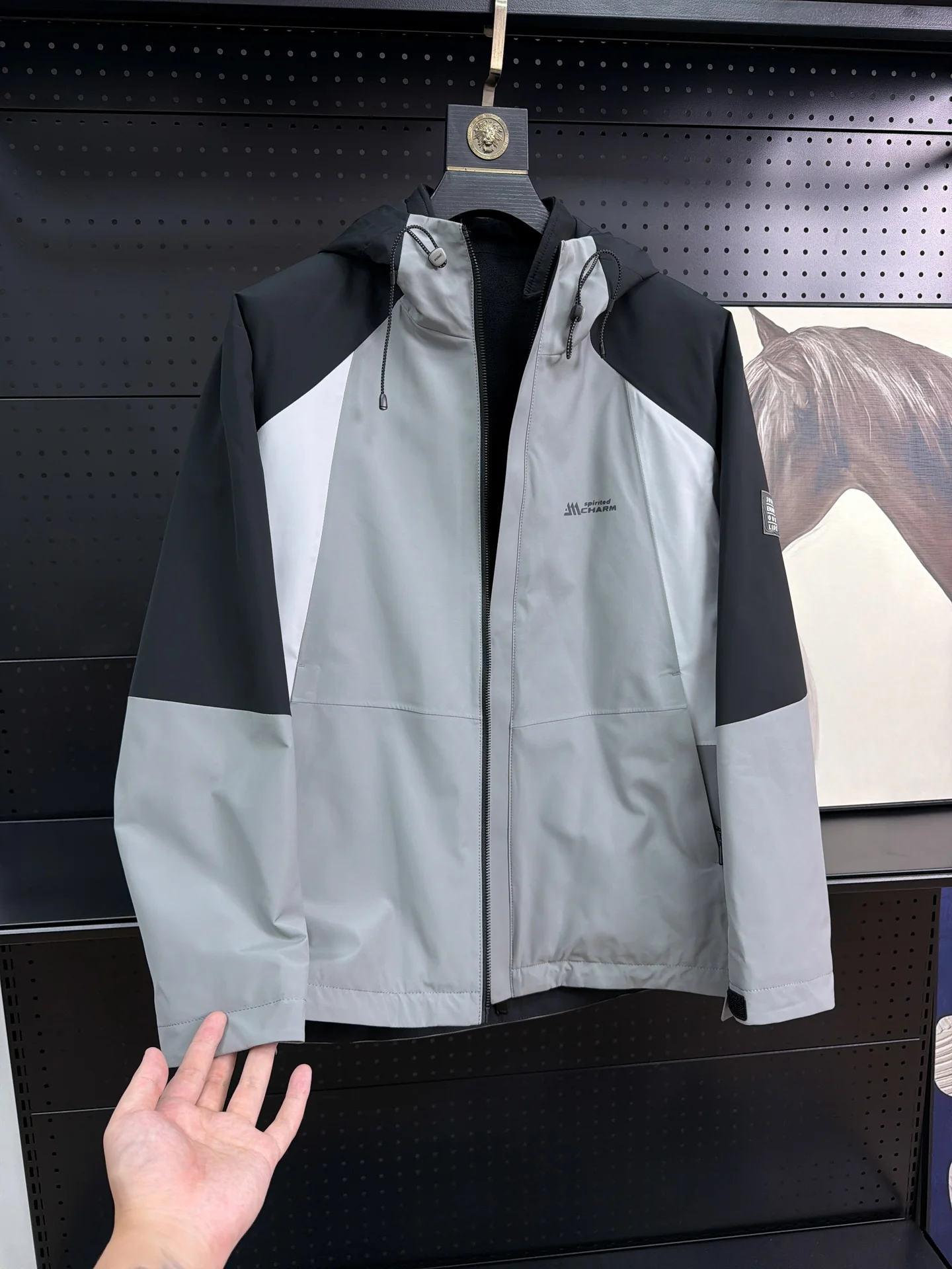 H-Home 2-in- Men's Jacket Fleece Lined Hooded Water Resistant Warm Coat Casual Fashion Urban Style Polyester Fiber Long Slee...