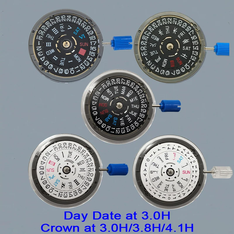 NH36 NH36a Movement Crown At 3.0/3.8/4.1H NH36 With Date Day Week Self-Winding Automatic Movement For Watch SKX007 Mod Parts