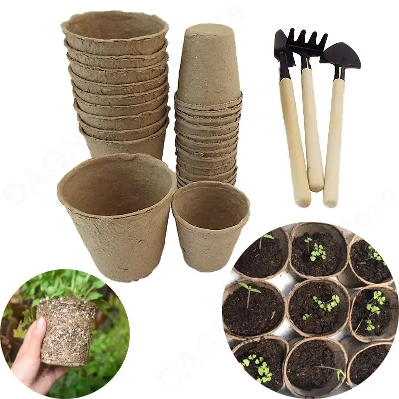 6cm 8cm Paper plant Nursery Pot Plant Starters Cup Kit Organic Biodegradable Eco-Friendly Home Cultivation Garden Tools V27