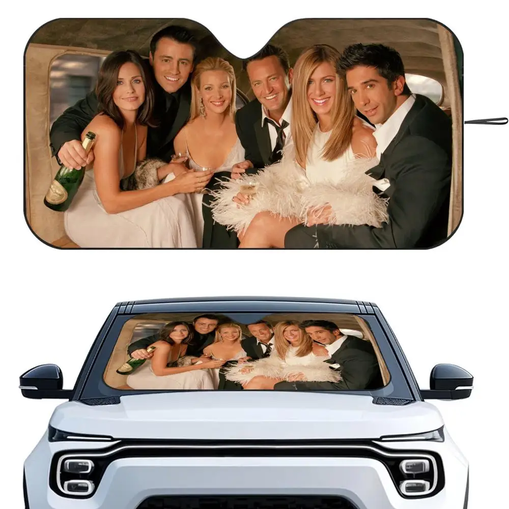 

Солнцезащитный козырек F-Friends Series TV: многоразовый, из алюминиевой фольги, с УФ-защитой, пятислойная теплоизоляция, для лобового стекла