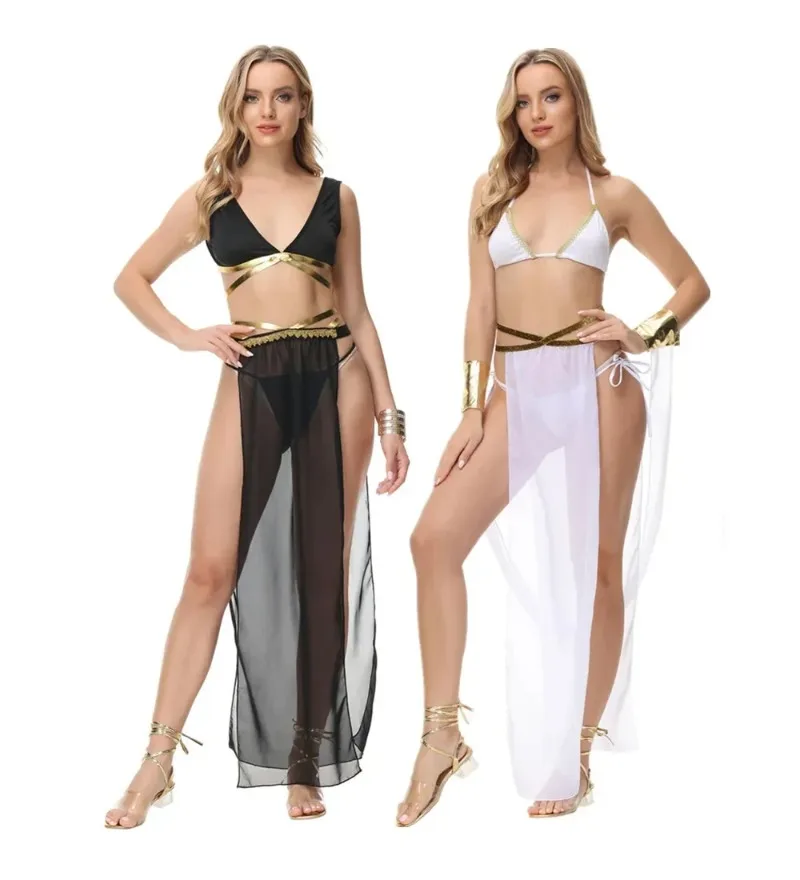 

Ancient Greek Goddess Costume Women Adult Sexy Egyptian Princess Cleopatra Cosplay Fancy Dress Carnival Party Halloween