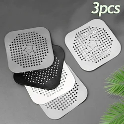 3PCS Drain Hair Catcher Filter Sink Anti-blocking Strainer Bathtub Shower Floor Silicone Stopper Cover Kitchen Bathroom Accessor