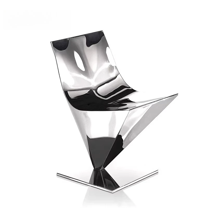 

FRP electroplated stainless steel primary color chair dining chair leisure chair
