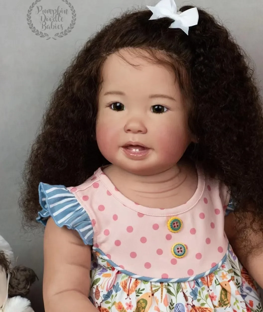 

St.Store Customized Supply 28inch Reborn Baby Teegan With Hand-Rooted Long Curly Hair Already Finished Doll Christmas Gift