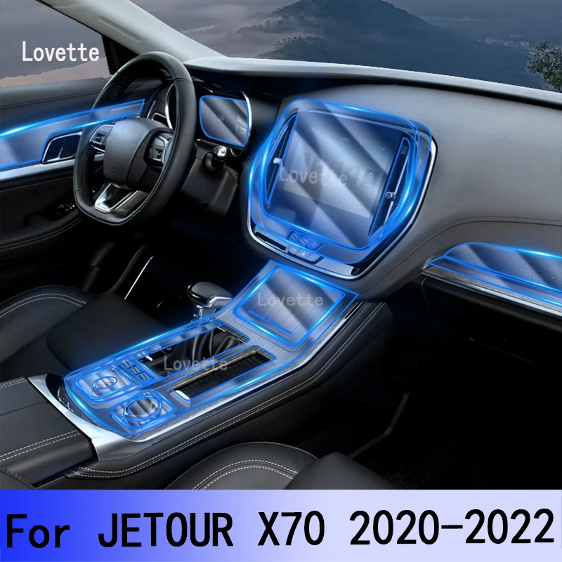 

TPU Car Interior Protective Film For JETOUR X70 2020-2022 Car Interior Center Console Transparent Anti-scratch Repair Refit