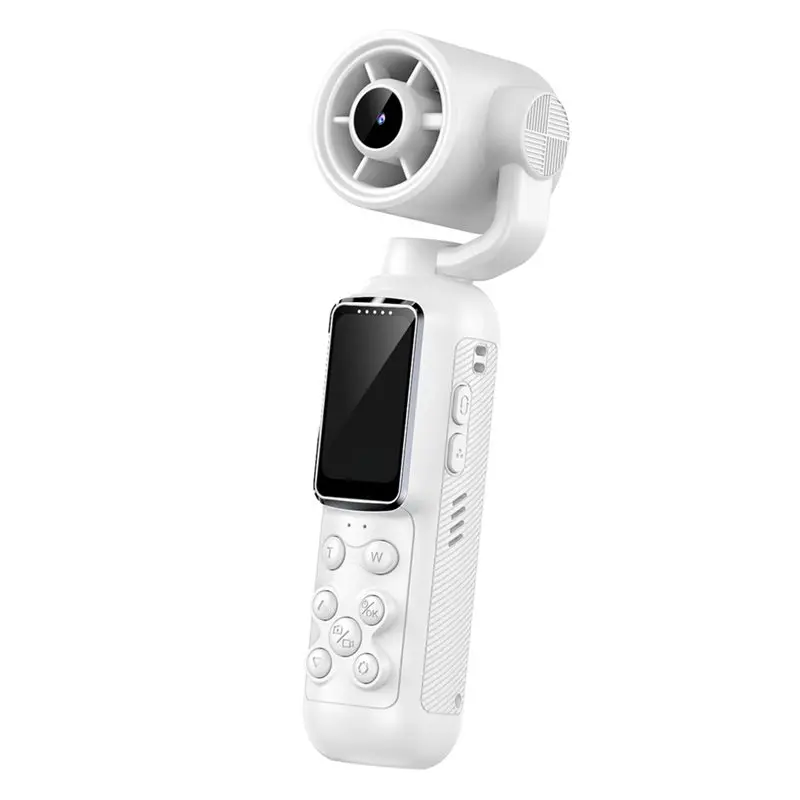 Action Camera 180° Adjustable Gimbal 5-Gear Wind Photo/Video/Audio Recording With Cooling Fan 1.47-Inch Screen B