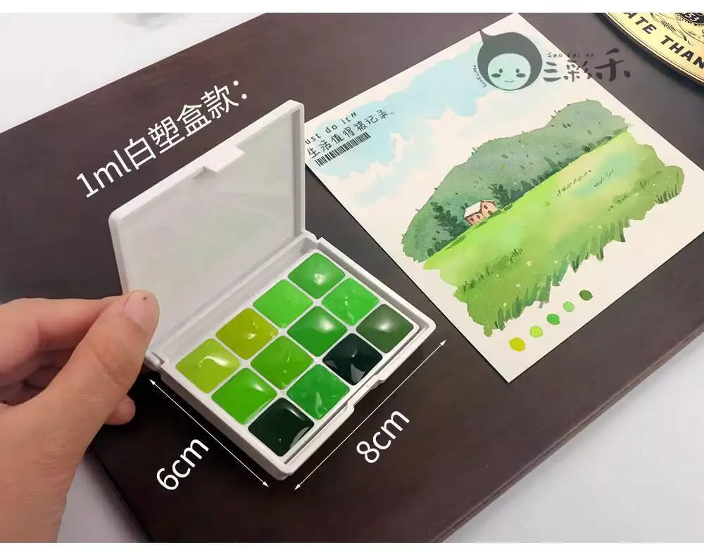 

Набор акварельных красок Весна Зеленые деревья Зеленый Желтый Зеленый DS Holbein Ван Гог Шминк Мастер-класс Белая ночь Шен Nei