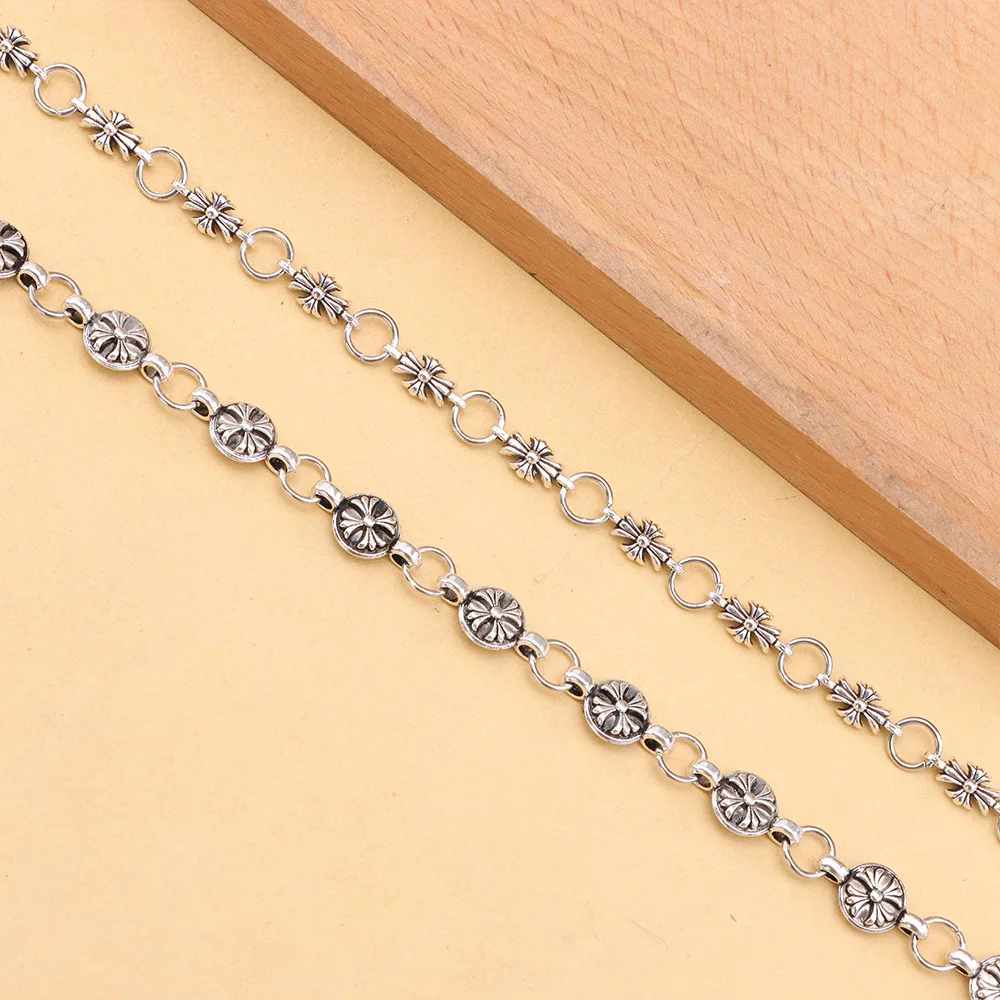 Catena in vita a doppio strato punk argento Decorazioni con rivetti Cintura in metallo a lunghezza regolabile per donna Uomo Cinture stile street Catena per pantaloni